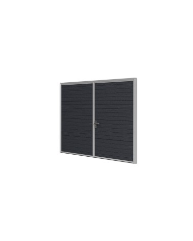 Brama Garażowa Rozwierna Dwuskrzydłowa Panel 40mm Antracyt Woodgrain Woster PD40AW