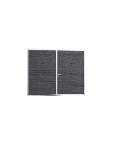 Brama Garażowa Rozwierna Dwuskrzydłowa Panel 40mm Antracyt Woodgrain Woster PD40AW