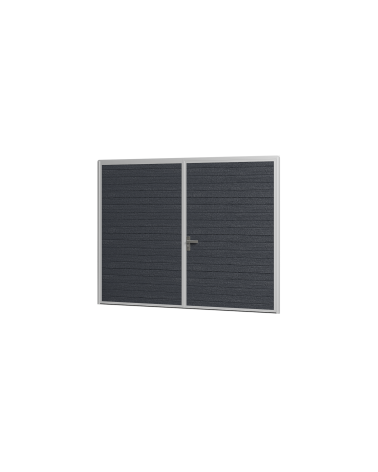 Brama Garażowa Rozwierna Dwuskrzydłowa Panel 40mm Antracyt Woodgrain Woster PD40AW