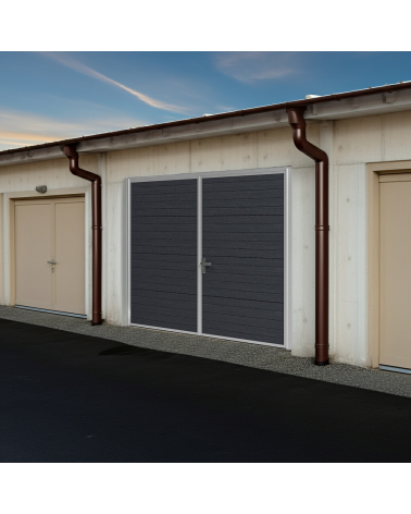 Brama Garażowa Rozwierna Dwuskrzydłowa Panel 40mm Antracyt Woodgrain |Woster PD40AW