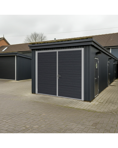 Brama Garażowa Rozwierna Dwuskrzydłowa Panel 40mm Antracyt Woodgrain |Woster PD40AW