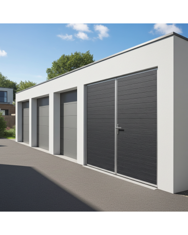 Brama Garażowa Rozwierna Dwuskrzydłowa Panel 40mm Antracyt