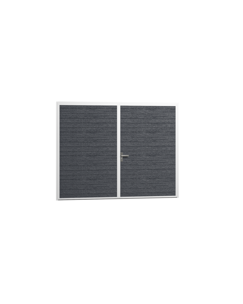 Brama Garażowa Rozwierna Dwuskrzydłowa Panel 40mm Antracyt Woodgrain | Woster PD40AW