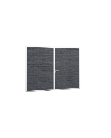 Brama Garażowa Rozwierna Dwuskrzydłowa Panel 40mm Antracyt Woodgrain | Woster PD40AW