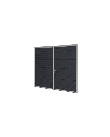 Brama Garażowa Rozwierna Dwuskrzydłowa Panel 40mm Antracyt Woodgrain | Woster PD40AW