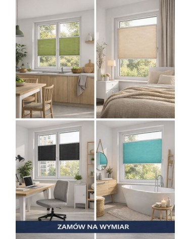 Plisy okienne na wymiar – montaż bezinwazyjny lub standardowy | Bogata gama kolorów