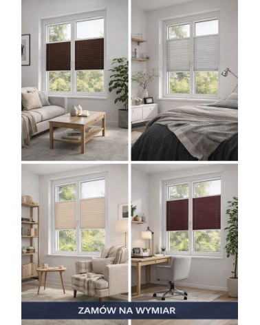 Plisy okienne na wymiar – montaż bezinwazyjny lub standardowy | Bogata gama kolorów